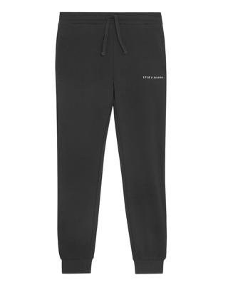 Lyle & Scott winter sweat broek jongens - zwart - Script - geborduurd
