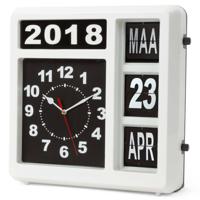 Wandklok met flipover kalender 31 x 31 cm nederlands Velleman - Velleman - thumbnail