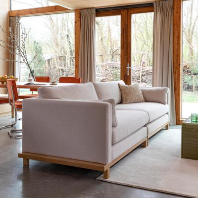 Zuiver 3-zits Bank 'Blossom' Bouclé en geweven stof, kleur Zand