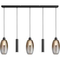 Masterlight Glazen hanglampOlive 3x Ø 18,5cm - 2x Run pendel - zwart - 2431-05-130-5RB20218 - thumbnail