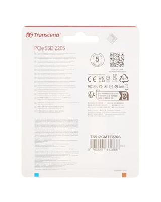 Transcend 220S NVMe/PCIe M.2 SSD 2280 harde schijf 512 GB M.2 NVMe PCIe 3.0 x4 Transcend 220S NVMe/PCIe M.2 SSD 2280 harde schijf 512 GB M.2 NVMe PCIe 3.0 x4