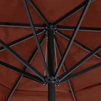 VidaXL Parasol met aluminium paal 600 cm terracottakleurig - thumbnail