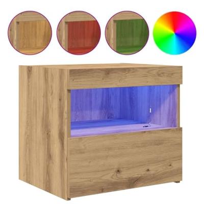 Nachtkastje 2 pcs artisanaal eikenkleurig 50 x 40 x 45 cm