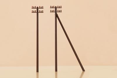Auhagen 44600 N telegraafmasten (12 stuks) Kant-en-klaar model