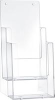 Helit H2351502 Folderhouder Glas (helder) 1/3 DIN A4 staand Aantal vakken 2 1 stuk(s) (b x h x d) 116 x 256 x 138 mm - thumbnail