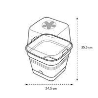 Elho green basics growpot square all-in-1 living black 15 - thumbnail