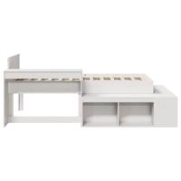 Bedframe zonder matras massief grenenhout wit 75x190 cm - thumbnail
