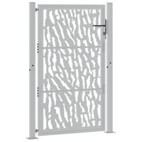Poort met sporenontwerp 105x155 cm weervast staal - thumbnail