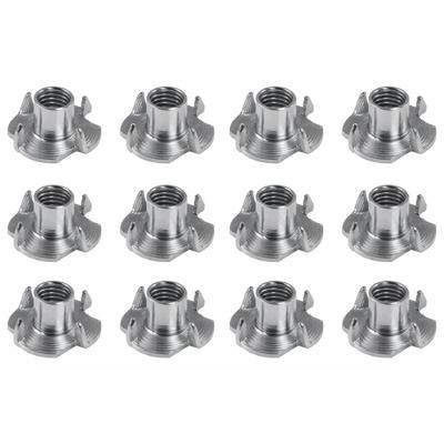 Stalen inslagmoer verzinkt rond ø 0,9 cm en hoogte 1,1 cm (M8) - 12 stuks