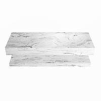 MONDIAZ ALAN-DLUX 120cm planchet Glace. Vrijhangende wastafel CLOUD rechts zonder kraangat, kleur Glace. - thumbnail