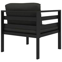 6-delige Loungeset met kussens aluminium antracietkleurig - thumbnail