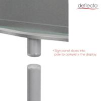 Deflecto 692056-A4S Folderhouder, Vloerstatief Zilver DIN A4 1 stuk(s) Aantal vakken: 2 (l x b x h) 330 x 330 x 1422 mm - thumbnail