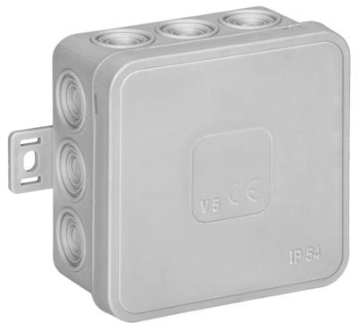 Enzo Orno kabeldoos ip54 grijs vierkant 75x75x41mm - 4034056 Enzo Orno kabeldoos ip54 grijs vierkant 75x75x41mm - 4034056