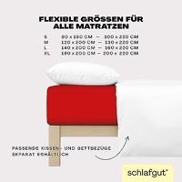 Schlafgut Schlafgut EASY Jersey Elasthan Hoeslaken XL - 180x200 - 200x220 285 Red Deep - thumbnail