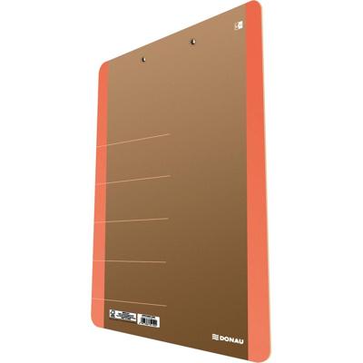 DONAU klemplaat, A4, hardboard karton, staand, bruin-oranje