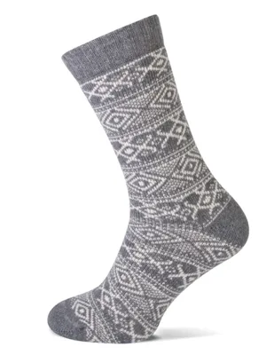 Homesocks bedsokken met wol - Warme huissokken voor de winter - Norwegian winter print - Slaapsokken
