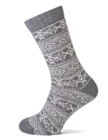 Homesocks bedsokken met wol - Warme huissokken voor de winter - Norwegian winter print - Slaapsokken - thumbnail