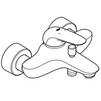 Grohe Badkraan Wave New met Omstel en Koppelingen Chroom - thumbnail