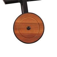 Ligbed met stalen poten massief acaciahout - thumbnail