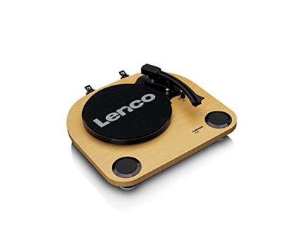 Lenco Draaitafel LS-40WD met ingebouwde luidsprekers | Semi-automatische opnamespeler met AUX, RCA | Hout