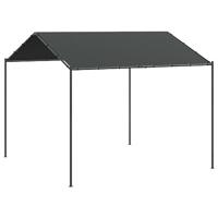 VidaXL Tuinpaviljoen 3x3 m staal en stof antracietkleurig - thumbnail