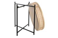 Grondlegger DKD Home Decor Natuurlijk Zwart Metaal Rotan Scandinavisch (43 x 43 x 46 cm) - thumbnail