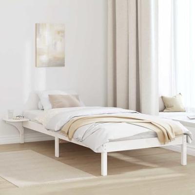 Bedframe Wit 80 x 200 cm Massief grenenhout