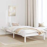Bedframe Wit 80 x 200 cm Massief grenenhout - thumbnail