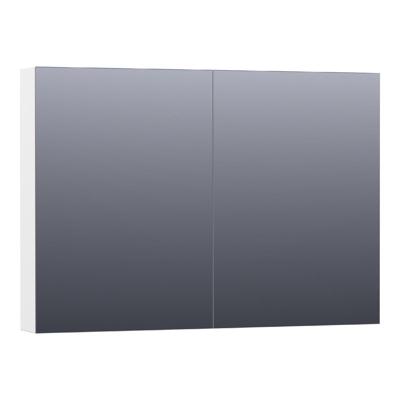 Brauer Impress Spiegelkast 100 cm - zonder Verlichting - Met 2 Dubbelzijdige Spiegeldeuren - Mat Wit