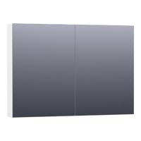 Brauer Impress Spiegelkast 100 cm - zonder Verlichting - Met 2 Dubbelzijdige Spiegeldeuren - Mat Wit - thumbnail