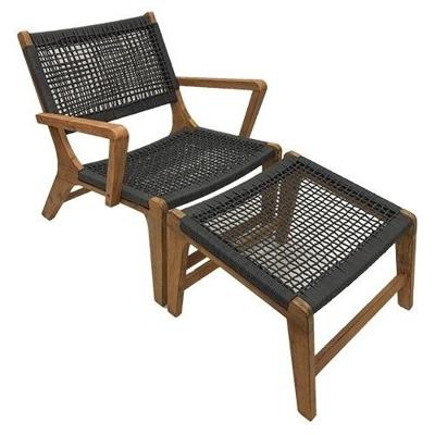 Stoel met voetenbank Verton Relax kleur: Zwart OWN - Own Stoel met voetenbank Verton Relax kleur: Zwart OWN - Own