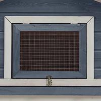 Konijnenhok 303x60x86 cm massief grenen- en vurenhout grijs - thumbnail