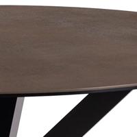 Bendt Ronde Eettafel 'Line' Keramiek, 119cm, kleur Bruin - thumbnail