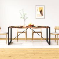 Eettafel 180 cm massief gerecycled hout - thumbnail