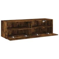 Tv-wandmeubel 100x30x30 cm bewerkt hout gerookt eikenkleurig - thumbnail
