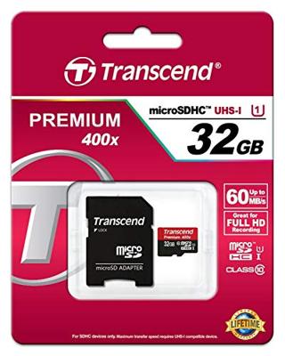 Transcend Premium microSDHC-kaart Industrial 32 GB Class 10, UHS-I Incl. SD-adapter