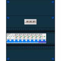 SEP 6 groepenkast 6 aardlekautomaten B16 30mA + kookgroep aardlekautomaat B16 30Ma 400V - thumbnail