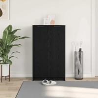 Schoenenkast Zwart eiken 59 x 35 x 100 cm Bewerkt hout - thumbnail