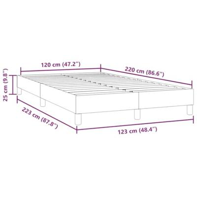 Bedframe zonder matras 120x220 cm fluweel donkergrijs