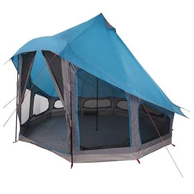 Familie Tipi Tent met dak Blauw 404 x 370 x 270 cm