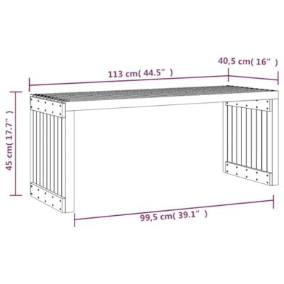 Tuinbankje verlengbaar 212,5x40,5x45 cm massief grenenhout