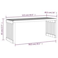 Tuinbankje verlengbaar 212,5x40,5x45 cm massief grenenhout - thumbnail