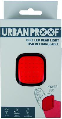 Achterlicht LED Urban Proof High Power vierkant - USB oplaadbaar Achterlicht LED Urban Proof High Power vierkant - USB oplaadbaar