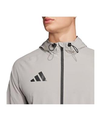 adidas Tiro 25 Vis Tech Competition Hooded Trainingsjack Grijs Zwart