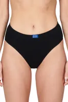 Dames High leg slip 3270 sport - Dames onderbroek - kanten ondergoed -badstof kruisje - wit en zwart - thumbnail