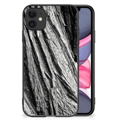 Houten Print Telefoonhoesje iPhone 11 Boomschors Grijs