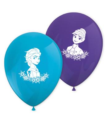 Frozen Ballonnen Anna En Elsa Blauw/Paars (8st)