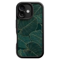 iPhone 16 zwarte case - Monstera leaves - thumbnail