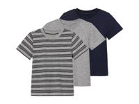lupilu 3 stuks peuters T-shirts (Navy/grijs gestreept, 110/116) - thumbnail