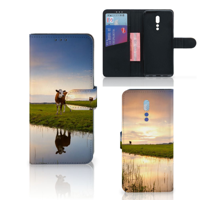 OPPO Reno Z Telefoonhoesje met Pasjes Koe - thumbnail